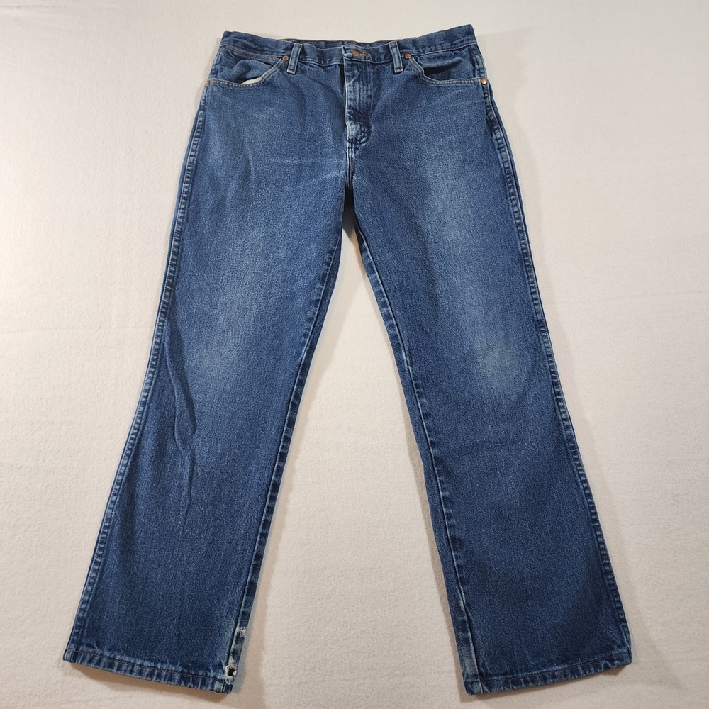 Vintage Wrangler 936PWD Cowboy Cut Jeans Mens 35x30 Blue Western - Picture 2 of 10